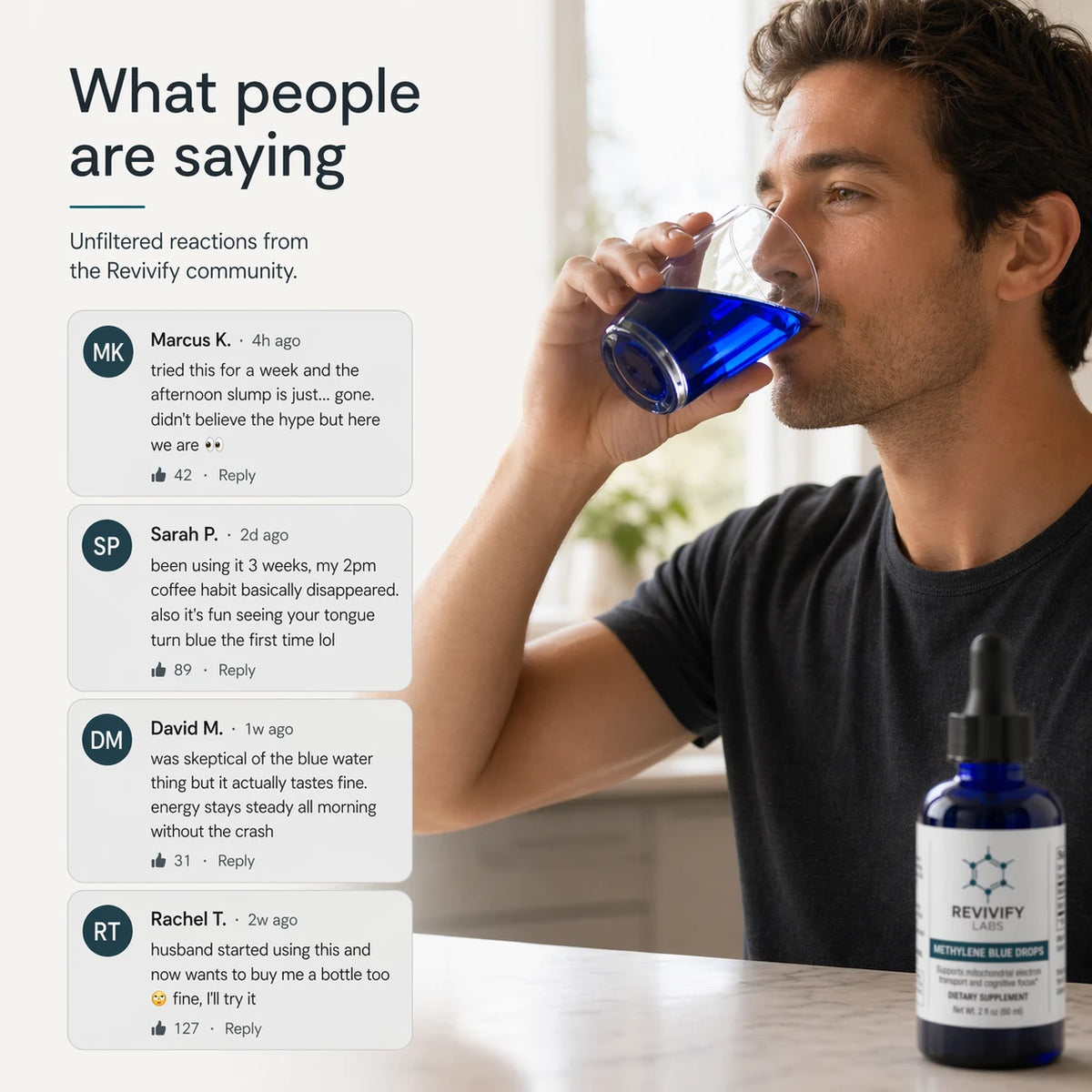 Methylene Blue real customer reactions slide